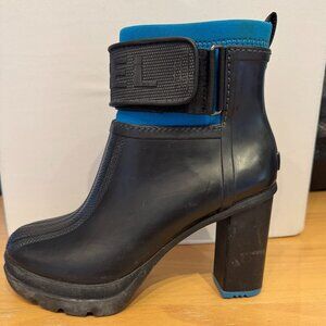 Sorel Medina High Heel Rubber Boots - sz 9 (EU 40)